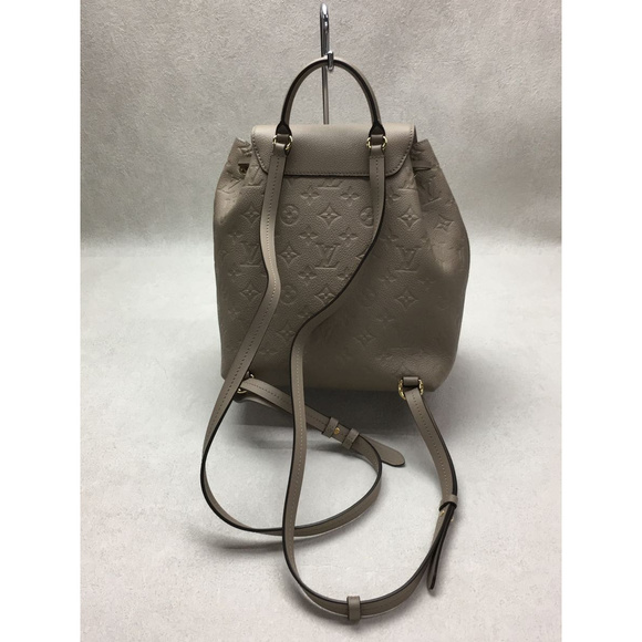 Louis Vuitton Montsouris PM Monogram Emplant Backpack Beige - Picture 3 of 6